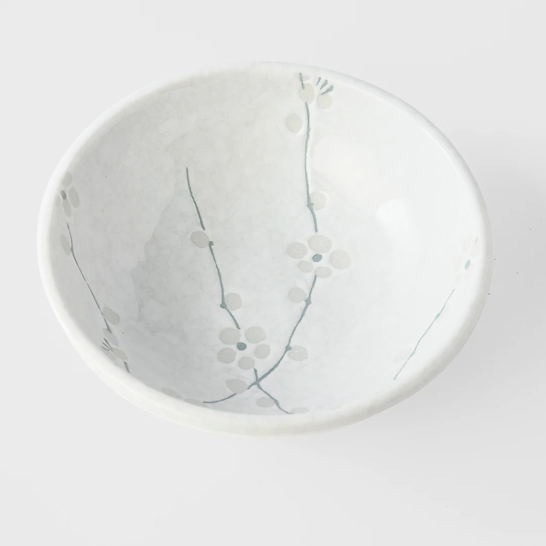 White Blossom Small shallow Bowl 13cm - Image 4