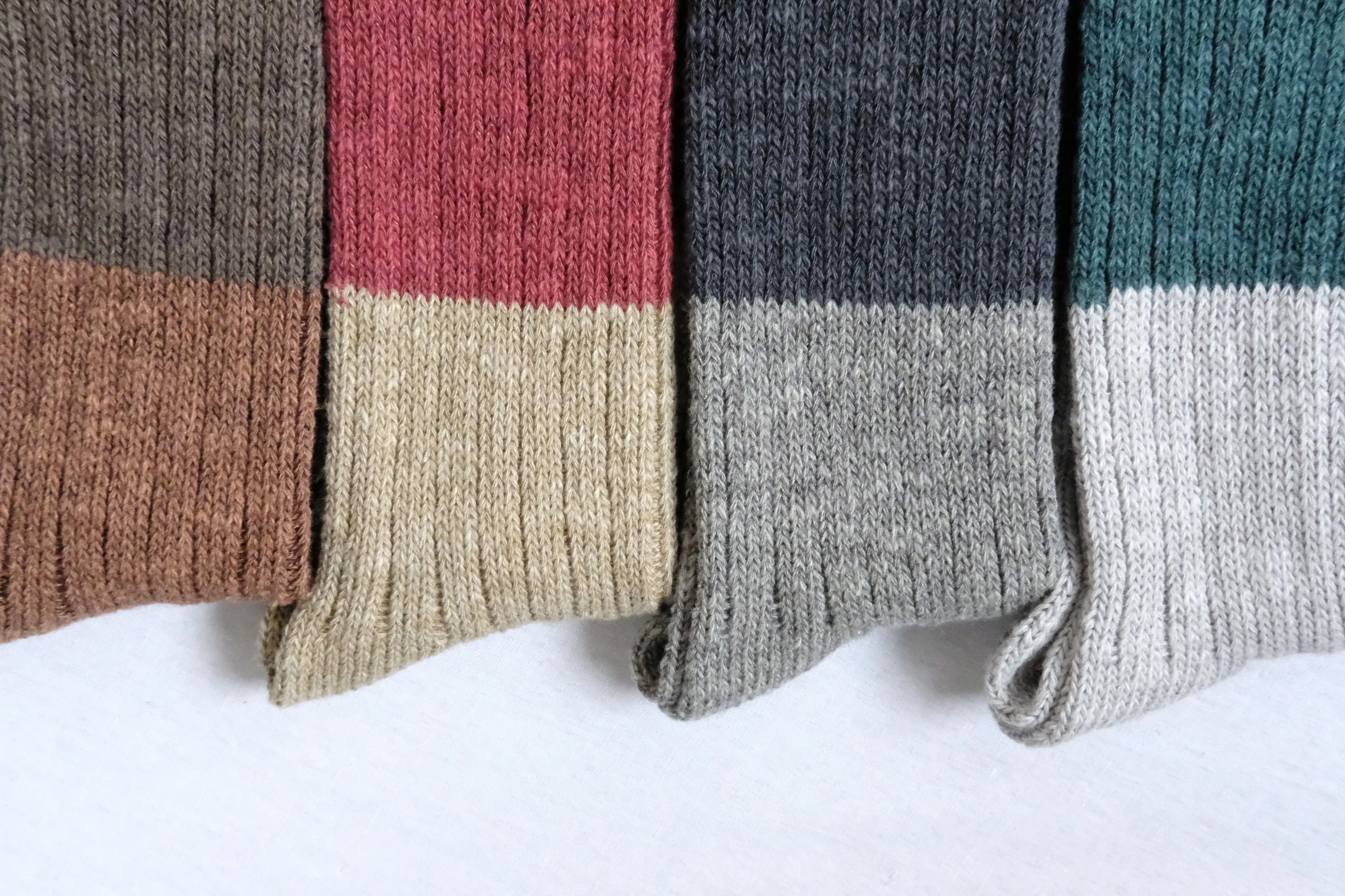 Wool Cotton Slab Socks - Charcoal - Image 5