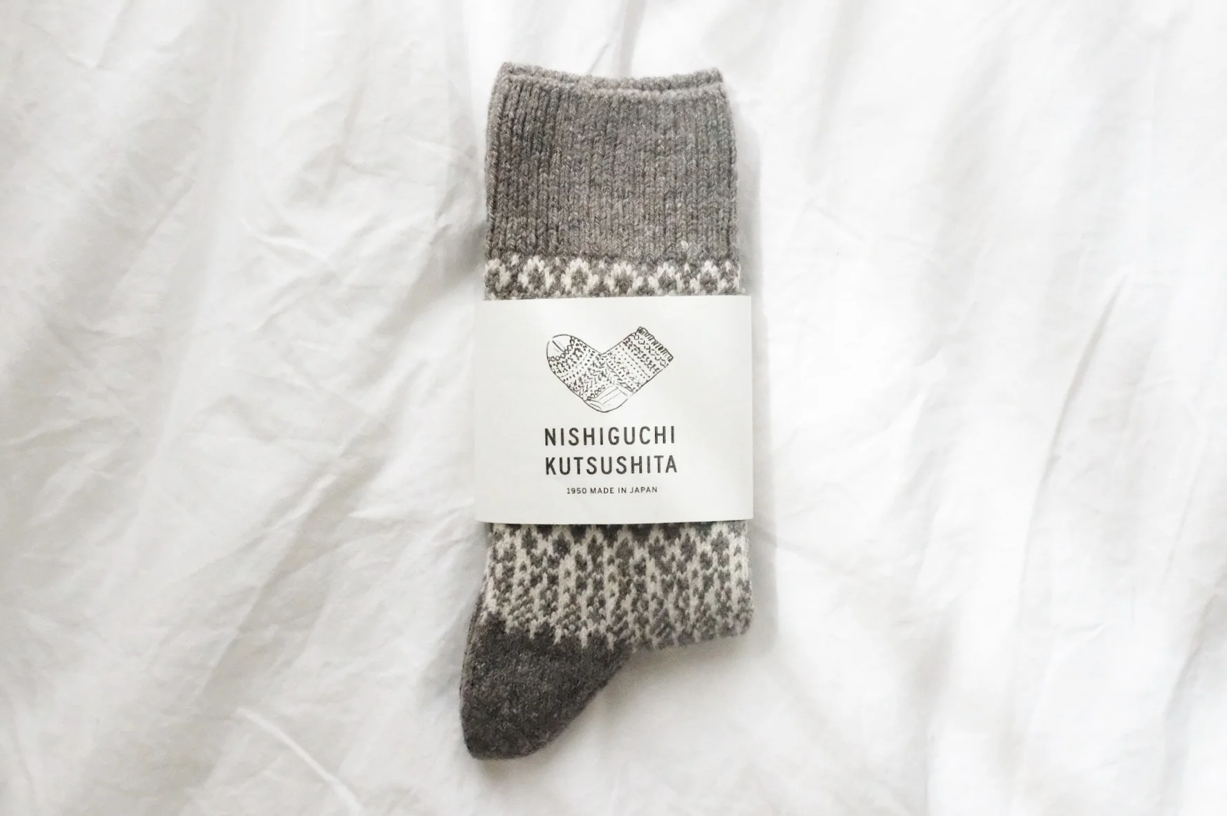 Wool Jacquard Socks - Grey - Image 2