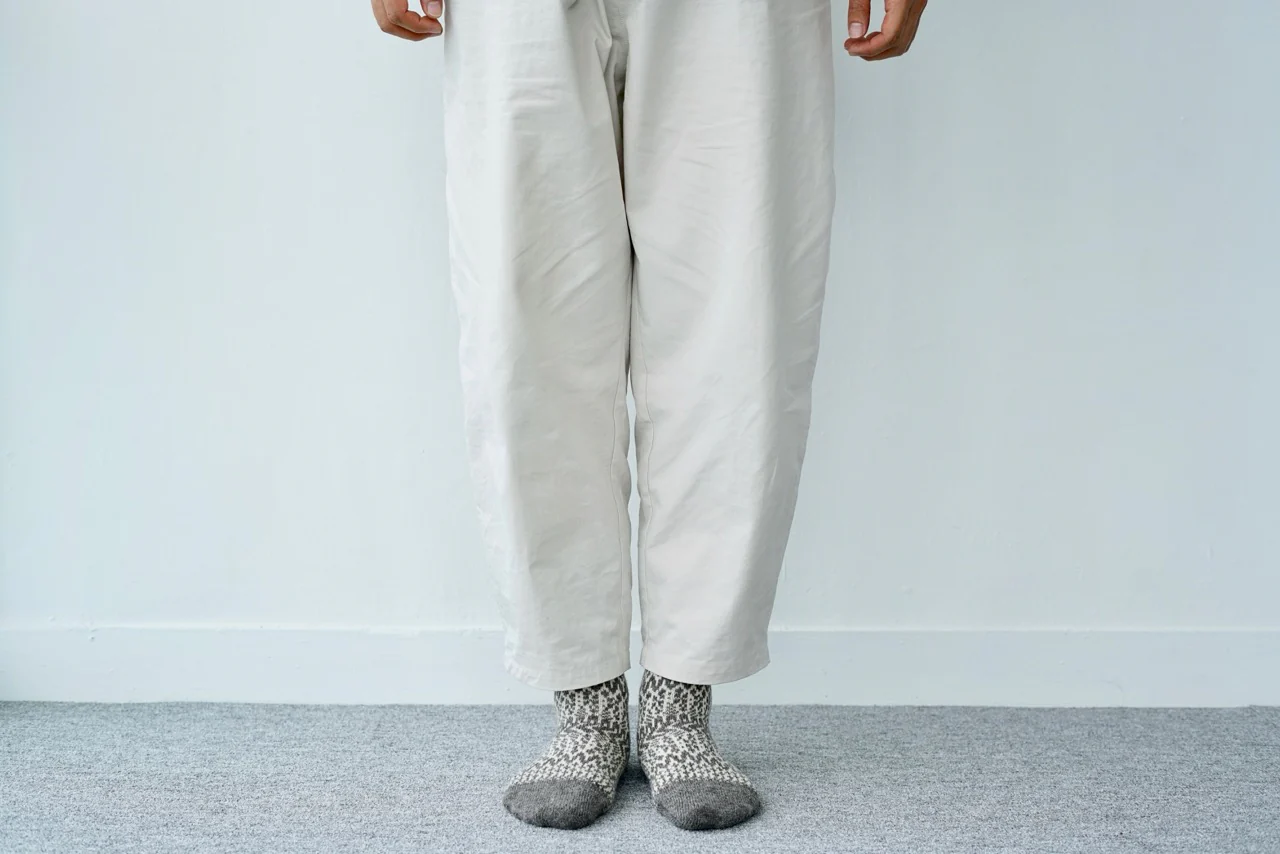 Wool Jacquard Socks - Grey - Image 3
