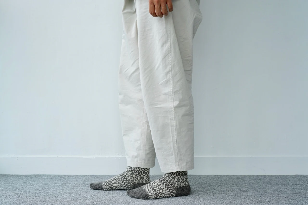 Wool Jacquard Socks - Grey - Image 4